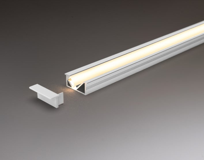 Recessed LED Profile - Angled PRO6R White 26 x 10.5mm