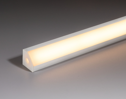Corner LED Profile - Standard PRO7 White 18 x 18mm