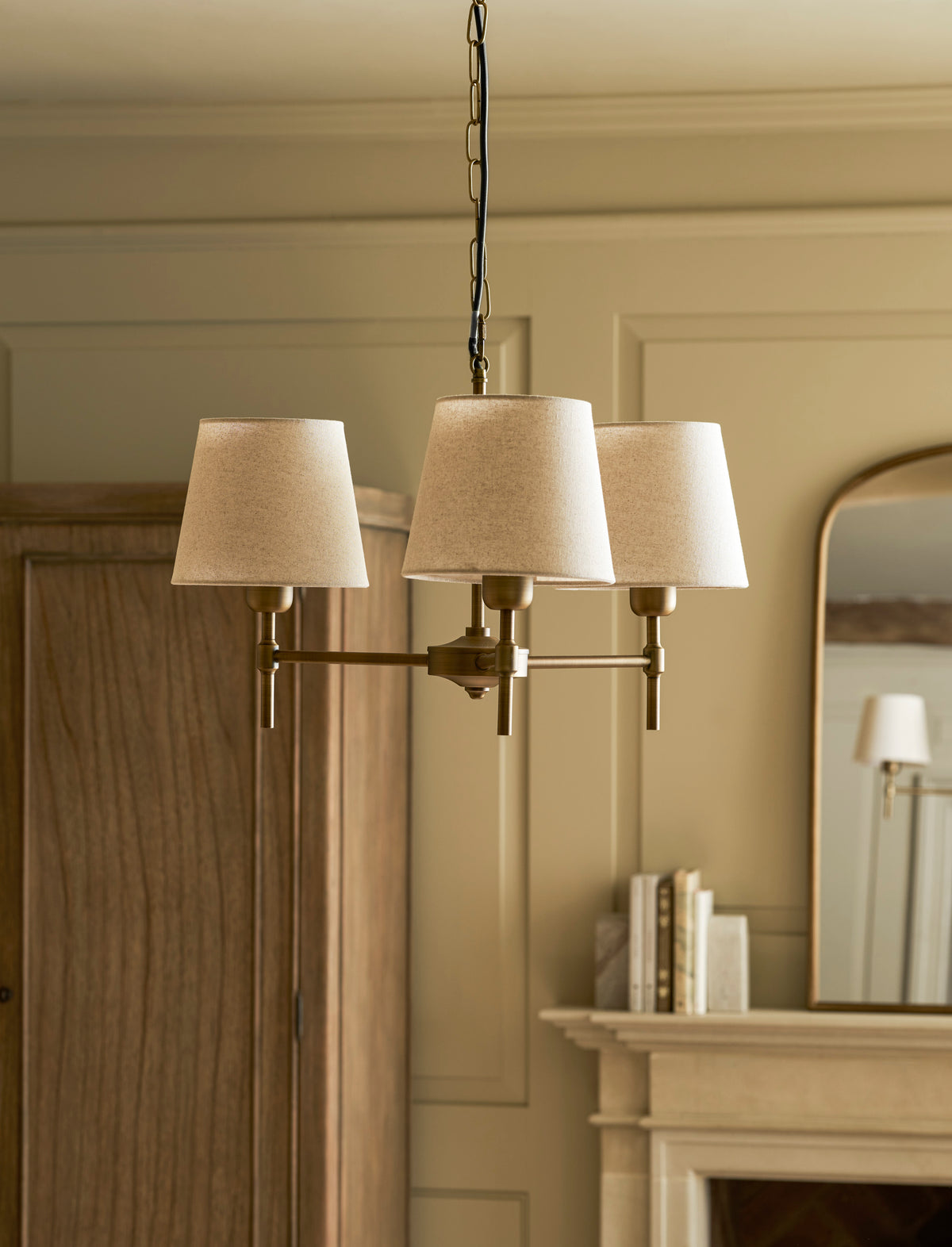 Peartree 3 Light Ceiling Chandelier - Steel, Antique Bronze