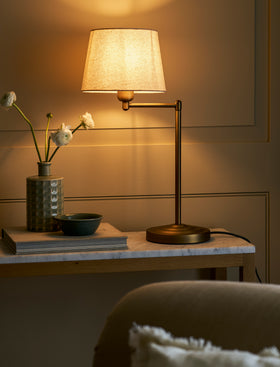 Peartree Table Lamp - Steel, Antique Bronze
