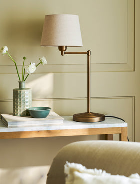 Peartree Table Lamp - Steel, Antique Bronze