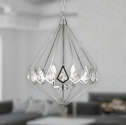 Paragon 3 Light Crystal Pendant Polished Chrome