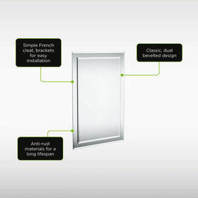 Sensio Evanna Bevelled Edge Non-illuminated Mirror - 400mm x 600mm