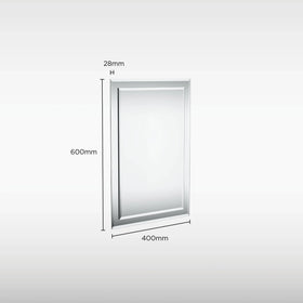 Sensio Evanna Bevelled Edge Non-illuminated Mirror - 400mm x 600mm
