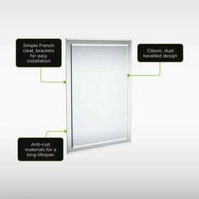 Sensio Evanna Bevelled Edge Non-illuminated Mirror - 500mm x 700mm