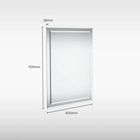 Sensio Evanna Bevelled Edge Non-illuminated Mirror - 500mm x 700mm
