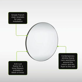Sensio Noa Round Non-illuminated Mirror - 600mm