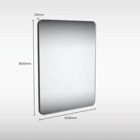 Sensio Noa Rectangle Non-illuminated Mirror - 600mm x 800mm