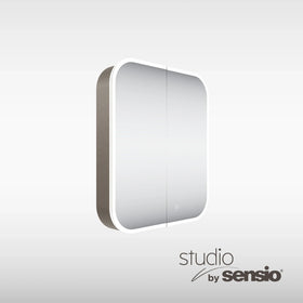 Sensio Aurelia Soft Rectangle LED Mirror Cabinet - 600mm x 700mm