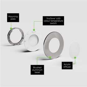 Sensio Apex TrioTone LED Under Cabinet Spotlight - Black / Single Light