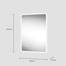 Sensio Libra LED Bathroom Mirror - 390mm x 500mm