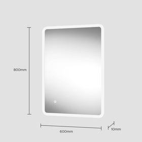 Sensio Libra LED Bathroom Mirror - 600mm x 800mm