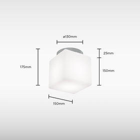 Sensio Mabelle Square Bathroom Ceiling Light