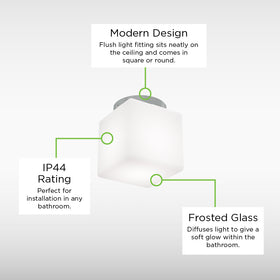Sensio Mabelle Square Bathroom Ceiling Light