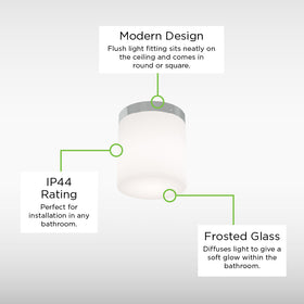 Sensio Mabelle Round Bathroom Ceiling Light