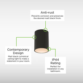 Sensio Onyx Bathroom Ceiling Light