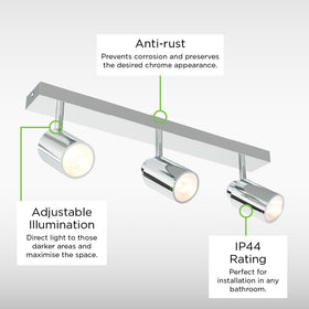 Sensio Tandy 3 Bathroom Ceiling Light
