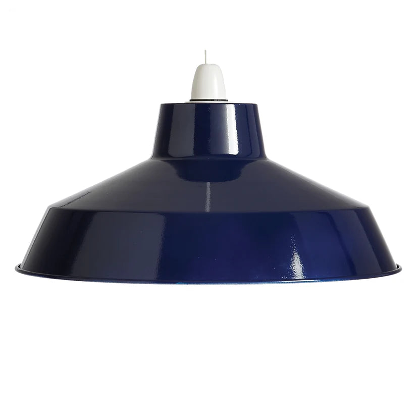Classic Metal Pluto Lampshade Pendant Shade 30cm Navy