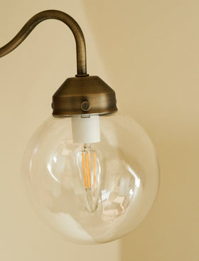 Everleigh Wall Light - Steel, Antique Brass