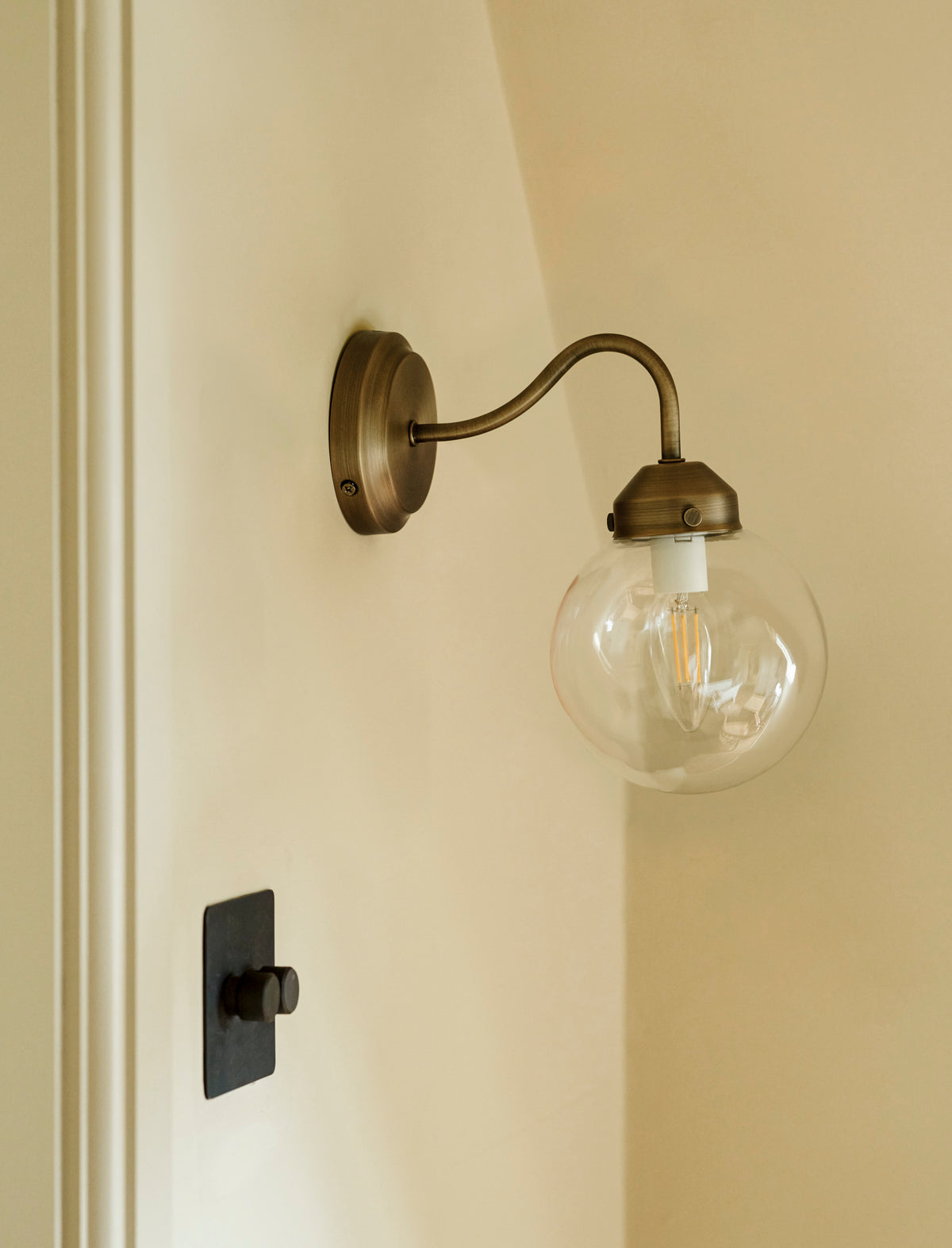 Everleigh Wall Light - Steel, Antique Brass