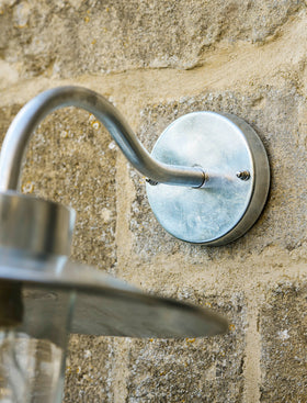 St Ives Swan Neck Light - Galvanised Steel, Silver