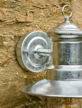 St Ives Ships Light - Galvanised Steel, Silver