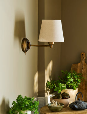 Peartree Wall Light - Steel, Antique Bronze