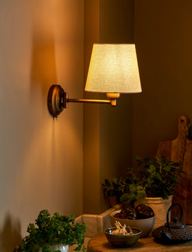 Peartree Wall Light - Steel, Antique Bronze