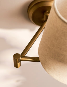 Peartree Wall Light With Extendable Arm - Steel, Antique Bronze