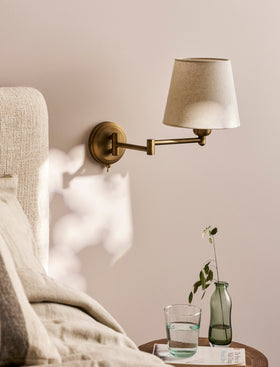 Peartree Wall Light With Extendable Arm - Steel, Antique Bronze
