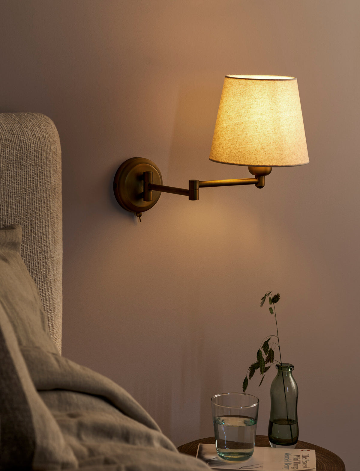 Peartree Wall Light With Extendable Arm - Steel, Antique Bronze