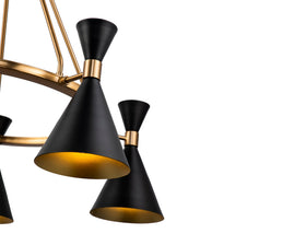Kensington Pendant Lamp - Black Antique Blass