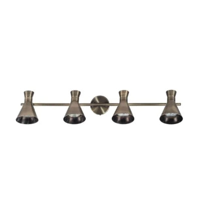 Pixar 4 Light Spotlight Bar Antique Brass