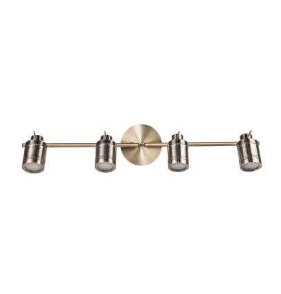Luxo 4 Light Spotlight Bar Antique Brass