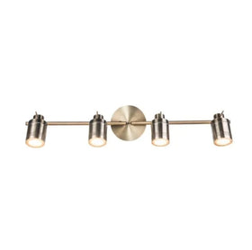Luxo 4 Light Spotlight Bar Antique Brass