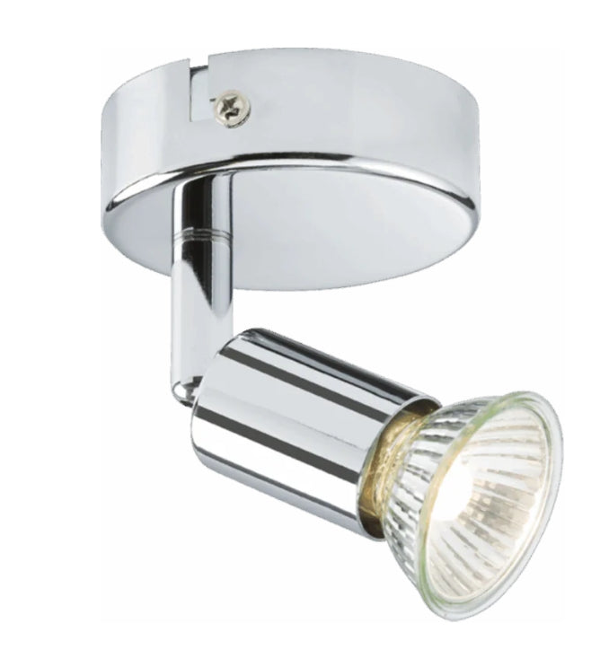 230V GU10 Single Spotlight -  Chrome