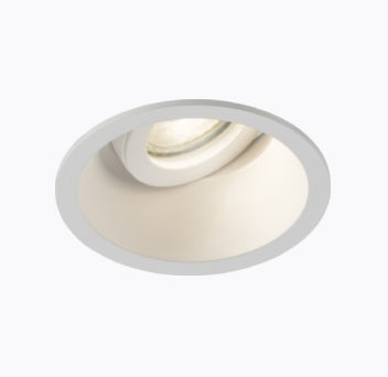 Dipa Single Tilt Round Anti-Glare Downlight White GU10