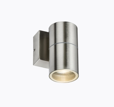 GU10 Fixed Single Wall Light - Brushed Chrome