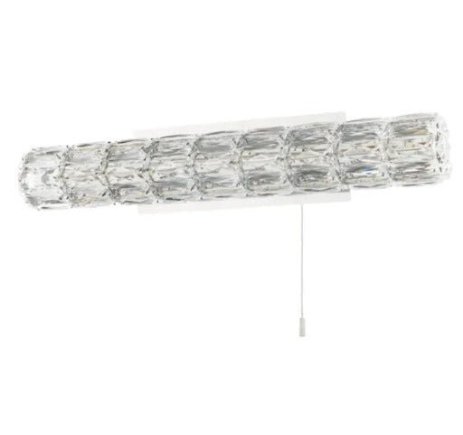 Aurora LED Crystal Bathroom Wall Light Polished Chrome