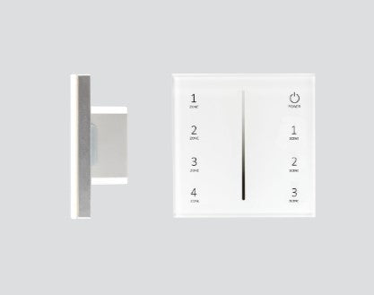 4 Zone White Wall Touch Dimmer