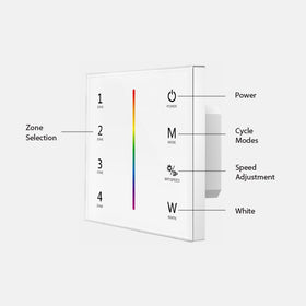 4 Zone Wall Touch RGBW RF & DMX