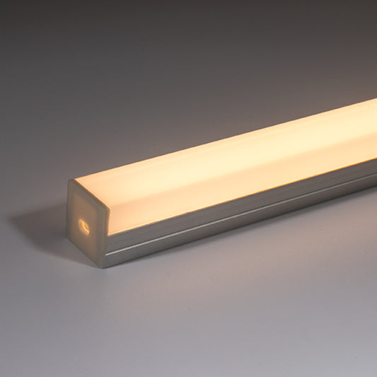 Surface LED Profile - Square PRO4 Silver 20 x 20mm