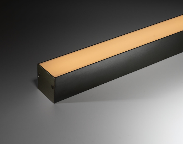 Surface LED Profile - Double Deep / Wide PRO35 Black 35 x 35mm