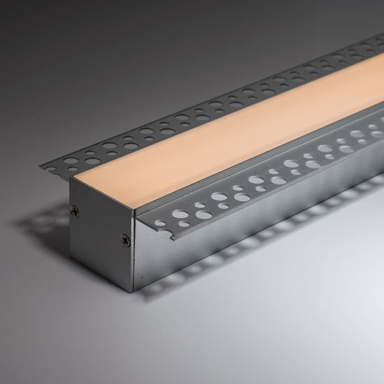 Plaster-in LED Profile - Double Deep / Wide PRO35P Silver 35 x 35mm