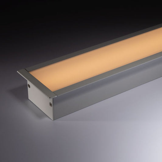 3m Recessed LED Profile - Double Deep / Wide PRO50SR Silver 60 x 35mm