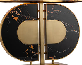 Coleman Table Lamp - Brown Marble/Brushed Brass