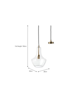 Dovecote Domed Glass Pendant Light - Steel, Antique Bronze