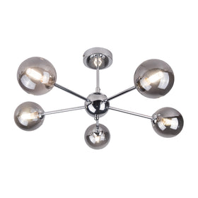 Barbara 5 Light Semi Flush Polished Chrome