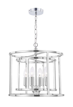 Chester 4 Light Pendant Satin Chrome