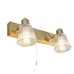 Talia IP44 3 Light Satin Brass Wall Light